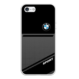 Чехол для iPhone 5/5S матовый с принтом BMW SPORT , Силикон | Область печати: задняя сторона чехла, без боковых панелей | bmw | бмв | марка | машины