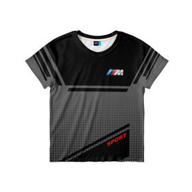 Детская футболка 3D с принтом BMW 2018 M Sport , 100% гипоаллергенный полиэфир | прямой крой, круглый вырез горловины, длина до линии бедер, чуть спущенное плечо, ткань немного тянется | 
