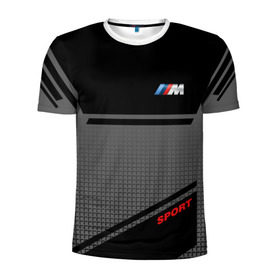Мужская футболка 3D спортивная с принтом BMW 2018 M Sport , 100% полиэстер с улучшенными характеристиками | приталенный силуэт, круглая горловина, широкие плечи, сужается к линии бедра | 