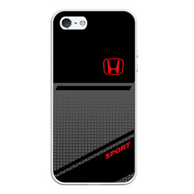 Чехол для iPhone 5/5S матовый с принтом HONDA SPORT , Силикон | Область печати: задняя сторона чехла, без боковых панелей | honda | марка | машины | хонда