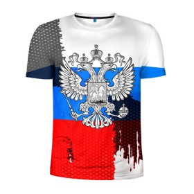 Мужская футболка 3D спортивная с принтом Russia Sport 2018 , 100% полиэстер с улучшенными характеристиками | приталенный силуэт, круглая горловина, широкие плечи, сужается к линии бедра | 