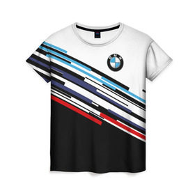 Женская футболка 3D с принтом BMW BRAND COLOR , 100% полиэфир ( синтетическое хлопкоподобное полотно) | прямой крой, круглый вырез горловины, длина до линии бедер | bmw | bmw motorsport | bmw performance | carbon | m | motorsport | performance | sport | бмв | карбон | моторспорт | спорт
