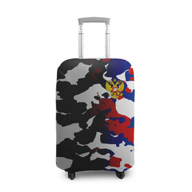 Чехол для чемодана 3D с принтом Россия Милитари , 86% полиэфир, 14% спандекс | двустороннее нанесение принта, прорези для ручек и колес | 