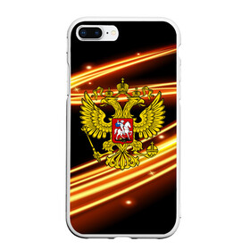 Чехол для iPhone 7Plus/8 Plus матовый с принтом Russia collection , Силикон | Область печати: задняя сторона чехла, без боковых панелей | abstraction | grunge | russia | sport | абстракция | герб | краска | русский | символика рф | спорт | спортивный | триколор | униформа | форма | я русский