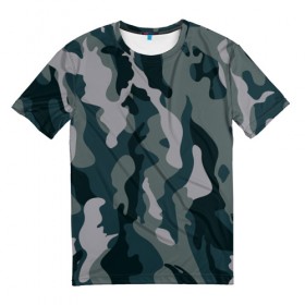 Мужская футболка 3D с принтом камуфляж , 100% полиэфир | прямой крой, круглый вырез горловины, длина до линии бедер | армия | камуфляж