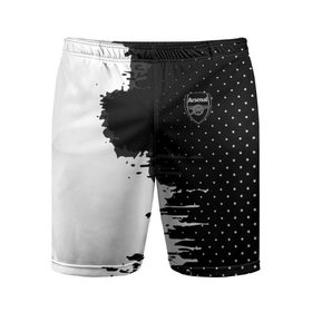 Мужские шорты 3D спортивные с принтом Arsenal uniform black 2018 ,  |  | football | soccer | арсенал