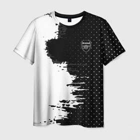 Мужская футболка 3D с принтом Arsenal uniform black 2018 , 100% полиэфир | прямой крой, круглый вырез горловины, длина до линии бедер | Тематика изображения на принте: football | soccer | арсенал