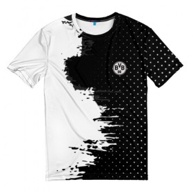 Мужская футболка 3D с принтом Borussia uniform black 2018 , 100% полиэфир | прямой крой, круглый вырез горловины, длина до линии бедер | football | soccer | боруссия