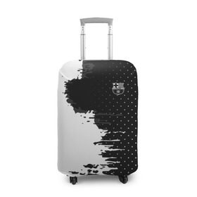 Чехол для чемодана 3D с принтом Barcelona uniform black 2018 , 86% полиэфир, 14% спандекс | двустороннее нанесение принта, прорези для ручек и колес | football | soccer | барселона