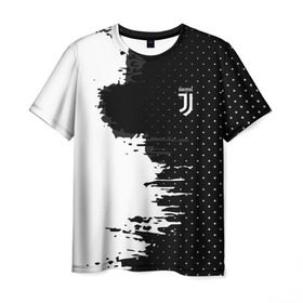 Мужская футболка 3D с принтом Juventus uniform black 2018 , 100% полиэфир | прямой крой, круглый вырез горловины, длина до линии бедер | football | soccer | ювентус