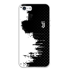 Чехол для iPhone 5/5S матовый с принтом Juventus uniform black 2018 , Силикон | Область печати: задняя сторона чехла, без боковых панелей | football | soccer | ювентус