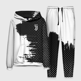 Мужской костюм 3D (с толстовкой) с принтом Juventus uniform black 2018 ,  |  | Тематика изображения на принте: football | soccer | ювентус