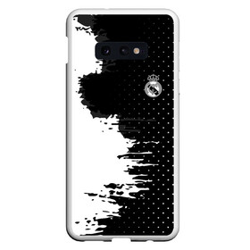 Чехол для Samsung S10E с принтом Real Madrid uniform black 2018 , Силикон | Область печати: задняя сторона чехла, без боковых панелей | Тематика изображения на принте: football | soccer | реал мадрид