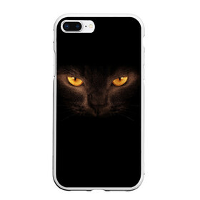 Чехол для iPhone 7Plus/8 Plus матовый с принтом Кошачий Взгляд , Силикон | Область печати: задняя сторона чехла, без боковых панелей | глаза | желтый | кот | котейка | котенок | котик | котя | кошка | усатый