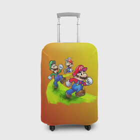 Чехол для чемодана 3D с принтом Super Mario , 86% полиэфир, 14% спандекс | двустороннее нанесение принта, прорези для ручек и колес | nintendo | марио | нинтендо