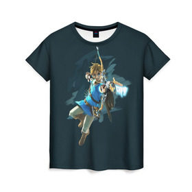 Женская футболка 3D с принтом The Legend of Zelda , 100% полиэфир ( синтетическое хлопкоподобное полотно) | прямой крой, круглый вырез горловины, длина до линии бедер | воин | ганон | зельда | игра | легенда | линк | лук | оружие | приключения | рыцарь | стрела