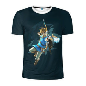 Мужская футболка 3D спортивная с принтом The Legend of Zelda , 100% полиэстер с улучшенными характеристиками | приталенный силуэт, круглая горловина, широкие плечи, сужается к линии бедра | воин | ганон | зельда | игра | легенда | линк | лук | оружие | приключения | рыцарь | стрела