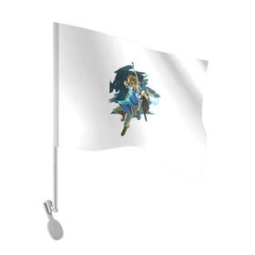 Флаг для автомобиля с принтом The Legend of Zelda , 100% полиэстер | Размер: 30*21 см | воин | ганон | зельда | игра | легенда | линк | лук | оружие | приключения | рыцарь | стрела
