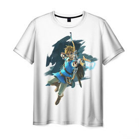 Мужская футболка 3D с принтом The Legend of Zelda , 100% полиэфир | прямой крой, круглый вырез горловины, длина до линии бедер | воин | ганон | зельда | игра | легенда | линк | лук | оружие | приключения | рыцарь | стрела
