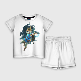 Детский костюм с шортами 3D с принтом The Legend of Zelda ,  |  | воин | ганон | зельда | игра | легенда | линк | лук | оружие | приключения | рыцарь | стрела