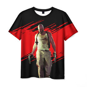 Мужская футболка 3D с принтом Max Payne , 100% полиэфир | прямой крой, круглый вырез горловины, длина до линии бедер | game | gta | max | payne | rockstar | игра | макс | пэйн