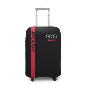Чехол для чемодана 3D с принтом AUDI SPORT , 86% полиэфир, 14% спандекс | двустороннее нанесение принта, прорези для ручек и колес | audi | auto | sport | авто | автомобиль | автомобильные | ауди | бренд | марка | машины | спорт