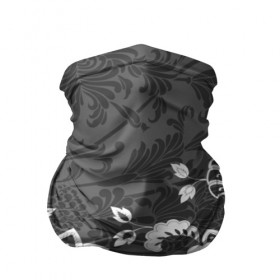 Бандана-труба 3D с принтом Кружевной узор , 100% полиэстер, ткань с особыми свойствами — Activecool | плотность 150‒180 г/м2; хорошо тянется, но сохраняет форму | flowers | pattern | арт | винтаж | кружева | орнамент | текстура | узор | цветы | черно белый