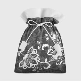 Подарочный 3D мешок с принтом Кружевной узор , 100% полиэстер | Размер: 29*39 см | flowers | pattern | арт | винтаж | кружева | орнамент | текстура | узор | цветы | черно белый