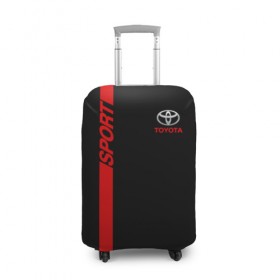 Чехол для чемодана 3D с принтом TOYOTA SPORT , 86% полиэфир, 14% спандекс | двустороннее нанесение принта, прорези для ручек и колес | toyota | марка | машины | тойота