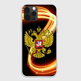 Чехол для iPhone 12 Pro с принтом Герб РФ collection line , силикон | область печати: задняя сторона чехла, без боковых панелей | Тематика изображения на принте: abstraction | grunge | russia | sport | абстракция | герб | краска | русский | символика рф | спорт | спортивный | триколор | униформа | форма | я русский