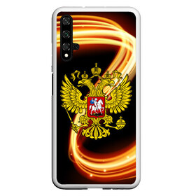 Чехол для Honor 20 с принтом Герб РФ collection line , Силикон | Область печати: задняя сторона чехла, без боковых панелей | abstraction | grunge | russia | sport | абстракция | герб | краска | русский | символика рф | спорт | спортивный | триколор | униформа | форма | я русский