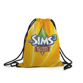 Рюкзак-мешок 3D с принтом The Sims , 100% полиэстер | плотность ткани — 200 г/м2, размер — 35 х 45 см; лямки — толстые шнурки, застежка на шнуровке, без карманов и подкладки | игра | онлайн | симс | симулятор