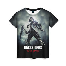Женская футболка 3D с принтом Darksiders: Wrath of War , 100% полиэфир ( синтетическое хлопкоподобное полотно) | прямой крой, круглый вырез горловины, длина до линии бедер | 