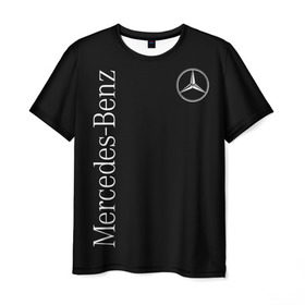 Мужская футболка 3D с принтом Mercedes-Benz , 100% полиэфир | прямой крой, круглый вырез горловины, длина до линии бедер | benz | mercedes | mercedes benz | бенц | мерс | мерседес
