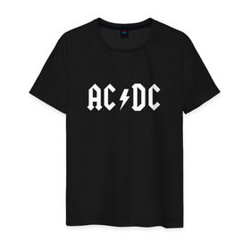 Мужская футболка хлопок с принтом AC/DC , 100% хлопок | прямой крой, круглый вырез горловины, длина до линии бедер, слегка спущенное плечо. | Тематика изображения на принте: ac dc | acdc | high voltage | ангус | металл | рок | фсвс | эй си ди си | эйсидиси | янг