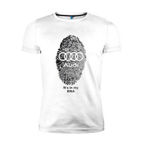 Мужская футболка премиум с принтом Audi it`s in my DNA , 92% хлопок, 8% лайкра | приталенный силуэт, круглый вырез ворота, длина до линии бедра, короткий рукав | Тематика изображения на принте: ауди | кольца | лого | отпечаток