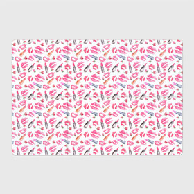 Магнитный плакат 3Х2 с принтом Lips and roses , Полимерный материал с магнитным слоем | 6 деталей размером 9*9 см | 