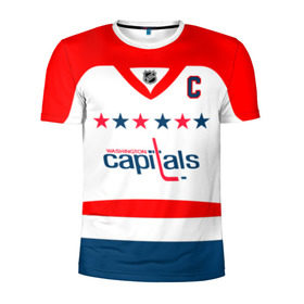 Мужская футболка 3D спортивная с принтом Ovechkin Washington Capitals White , 100% полиэстер с улучшенными характеристиками | приталенный силуэт, круглая горловина, широкие плечи, сужается к линии бедра | Тематика изображения на принте: овечкин | ови