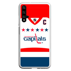 Чехол для Honor 20 с принтом Ovechkin Washington Capitals White , Силикон | Область печати: задняя сторона чехла, без боковых панелей | овечкин | ови