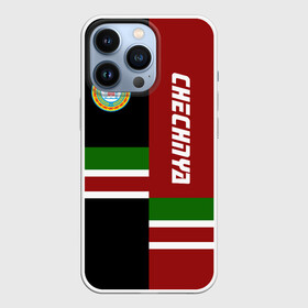 Чехол для iPhone 13 Pro с принтом CHECHNYA (Чечня) ,  |  | chechnya | грозный | кавказ | кавказец | кадыров | республика | северный | флаг | чех | чечен | чеченец | чеченка | чеченская | чечня