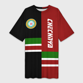 Платье-футболка 3D с принтом CHECHNYA (Чечня) ,  |  | chechnya | грозный | кавказ | кавказец | кадыров | республика | северный | флаг | чех | чечен | чеченец | чеченка | чеченская | чечня