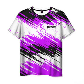 Мужская футболка 3D с принтом Fortnite , 100% полиэфир | прямой крой, круглый вырез горловины, длина до линии бедер | battle | fortnite | game | royale | survival | битва | зомби | игра | королевская | краска | краски