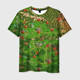 Мужская футболка 3D с принтом Карта , 100% полиэфир | прямой крой, круглый вырез горловины, длина до линии бедер | game | heroes | maps | герои | игромания | игры | карты