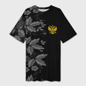 Платье-футболка 3D с принтом Russia Pattern ,  |  | pattern | russia | герб | орел | орнамент | патриот | патриотизм | российский | россия | символика | узор | хохлома | цветы | я русский