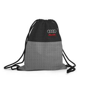 Рюкзак-мешок 3D с принтом AUDI SPORT , 100% полиэстер | плотность ткани — 200 г/м2, размер — 35 х 45 см; лямки — толстые шнурки, застежка на шнуровке, без карманов и подкладки | auto | авто | ауди