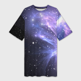 Платье-футболка 3D с принтом Сияние звёзд ,  |  | Тематика изображения на принте: nebula | space | star | астрономия | вселенная | звезды | космический | космос | планеты
