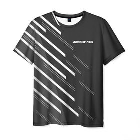 Мужская футболка 3D с принтом AMG SPORT , 100% полиэфир | прямой крой, круглый вырез горловины, длина до линии бедер | mercedes | марка | машины | мерседес