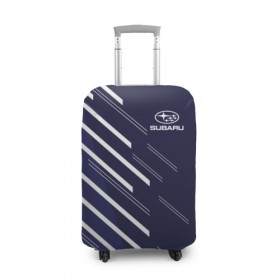 Чехол для чемодана 3D с принтом SUBARU SPORT , 86% полиэфир, 14% спандекс | двустороннее нанесение принта, прорези для ручек и колес | 