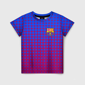 Детская футболка 3D с принтом Barcelona , 100% гипоаллергенный полиэфир | прямой крой, круглый вырез горловины, длина до линии бедер, чуть спущенное плечо, ткань немного тянется | barca | barcelona | barsa | barselona | football | futbol | messi | sport | барселона | лига | месси | спорт | футбол