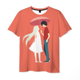 Мужская футболка 3D с принтом Menma , 100% полиэфир | прямой крой, круглый вырез горловины, длина до линии бедер | anime | anohana | meiko honma | аниме | невиданный цветок